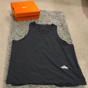 Nike TRAIL Black Tank Top. Luxury Light Fabric.